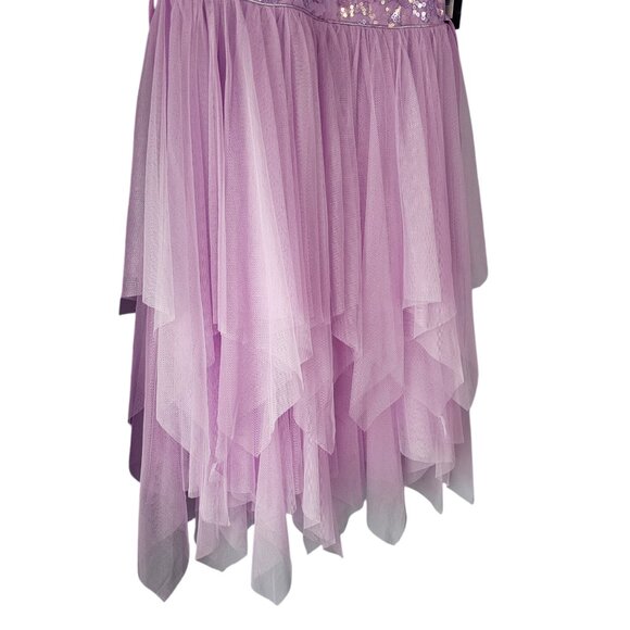 Lavender Sequin Handkerchief Tulle Childs Party Dress - Zunie - NWT - Picture 3 of 6